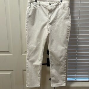 WOW Old Navy White Denim Straight Leg - 14/S